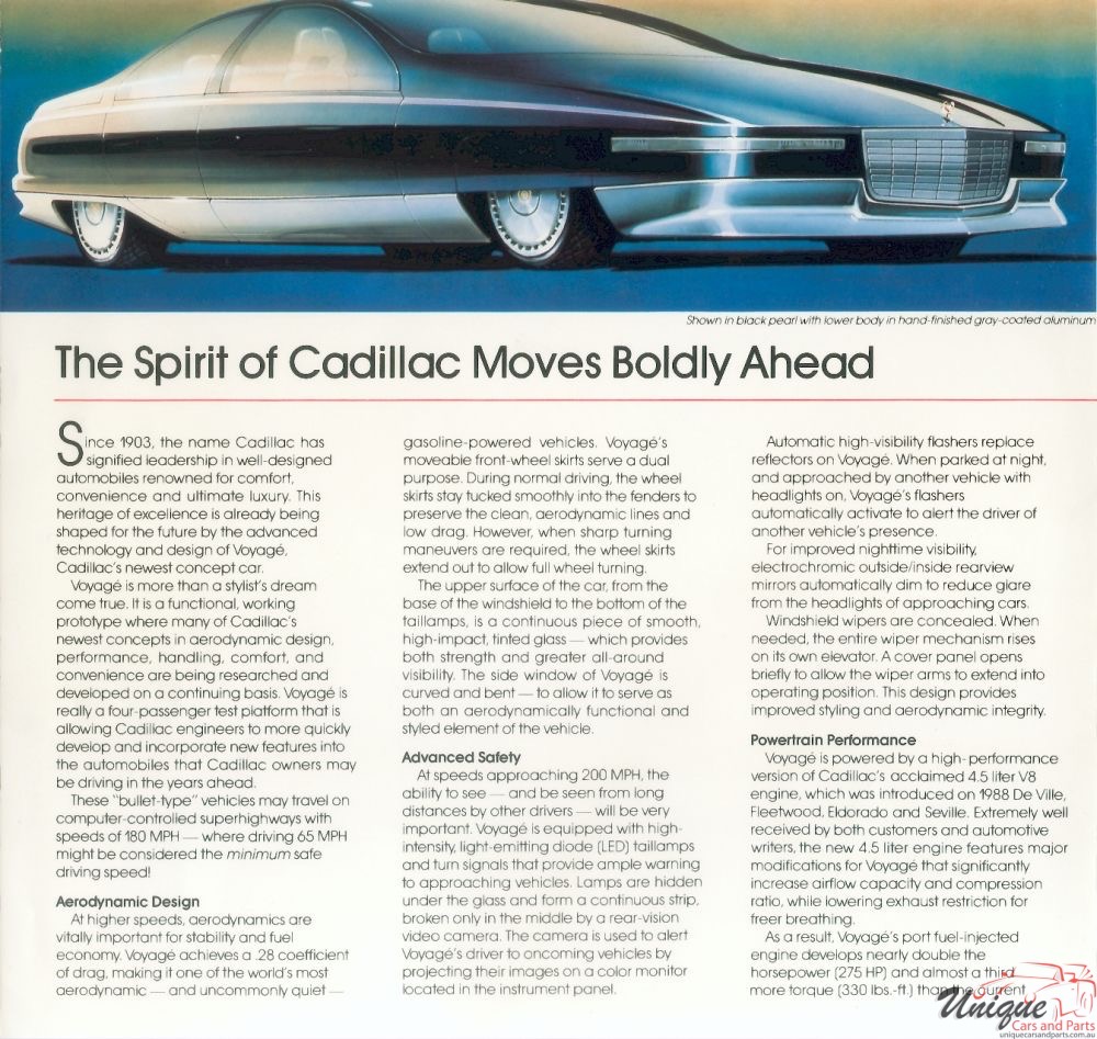 1987 GM Concepts Cadillac Voyage Page 1